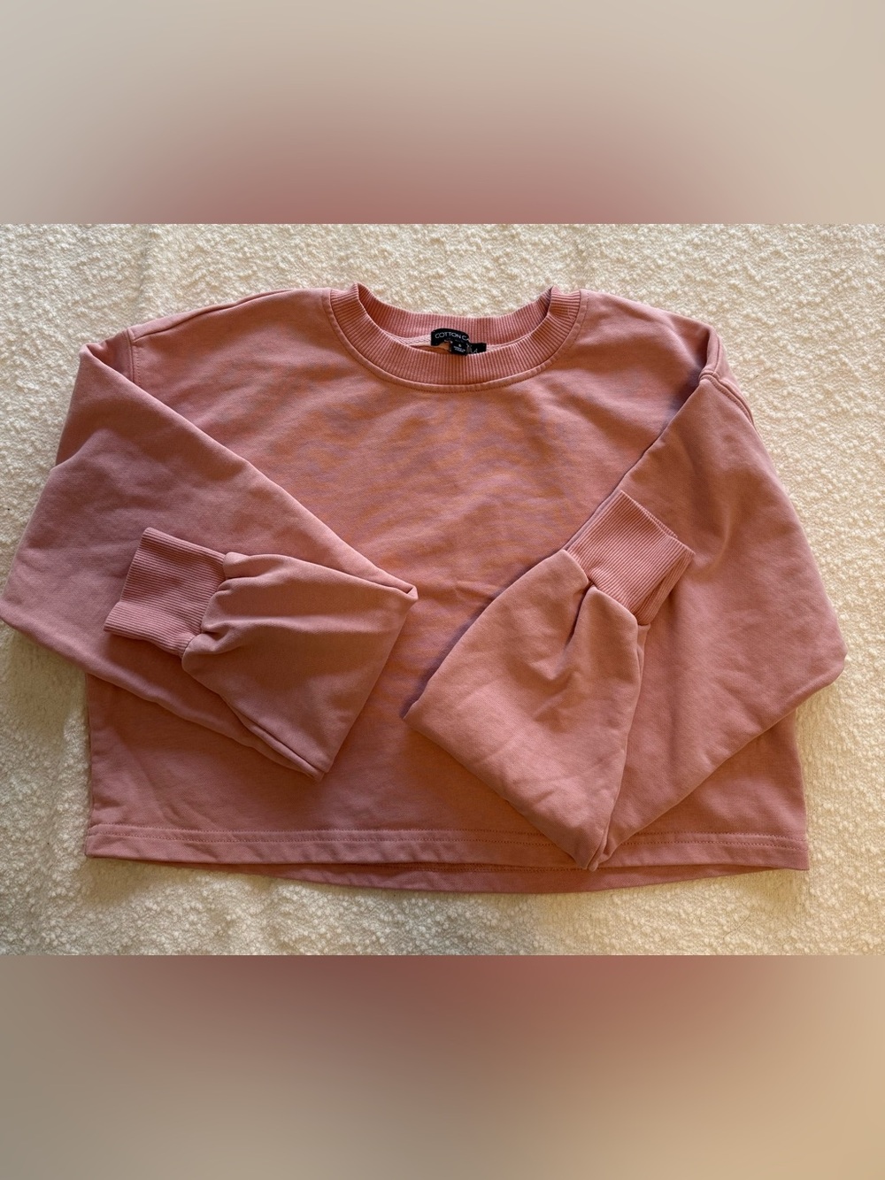 Pink Drawstring Lounge Set - Sweatshirt & Shorts - Picture 2 of 4